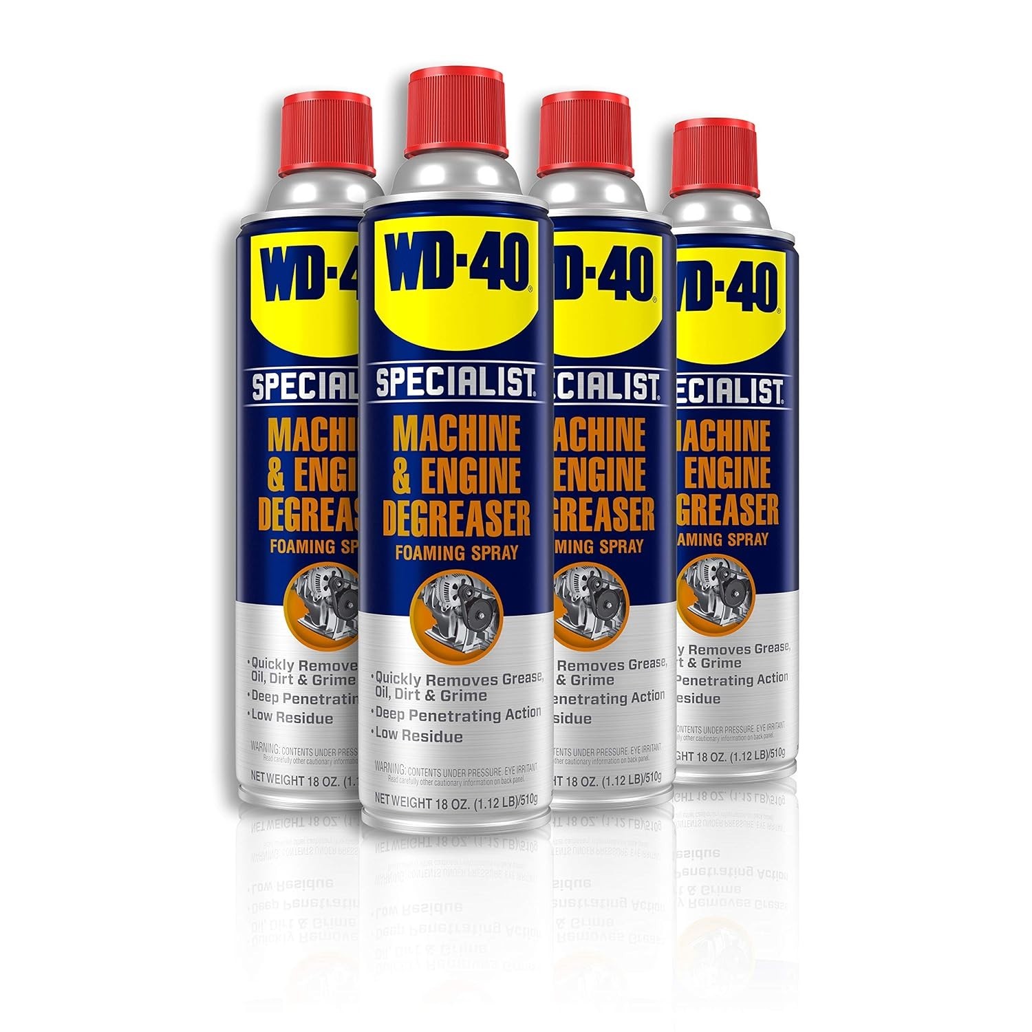 Deep Cleaning Foaming Degreaser Spray, 18 oz (4-Pack)