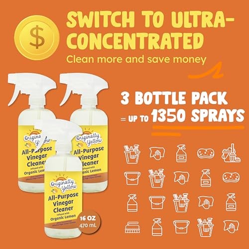 Originally Yellow Vinegar All Purpose Cleaner Spray 3 Pack