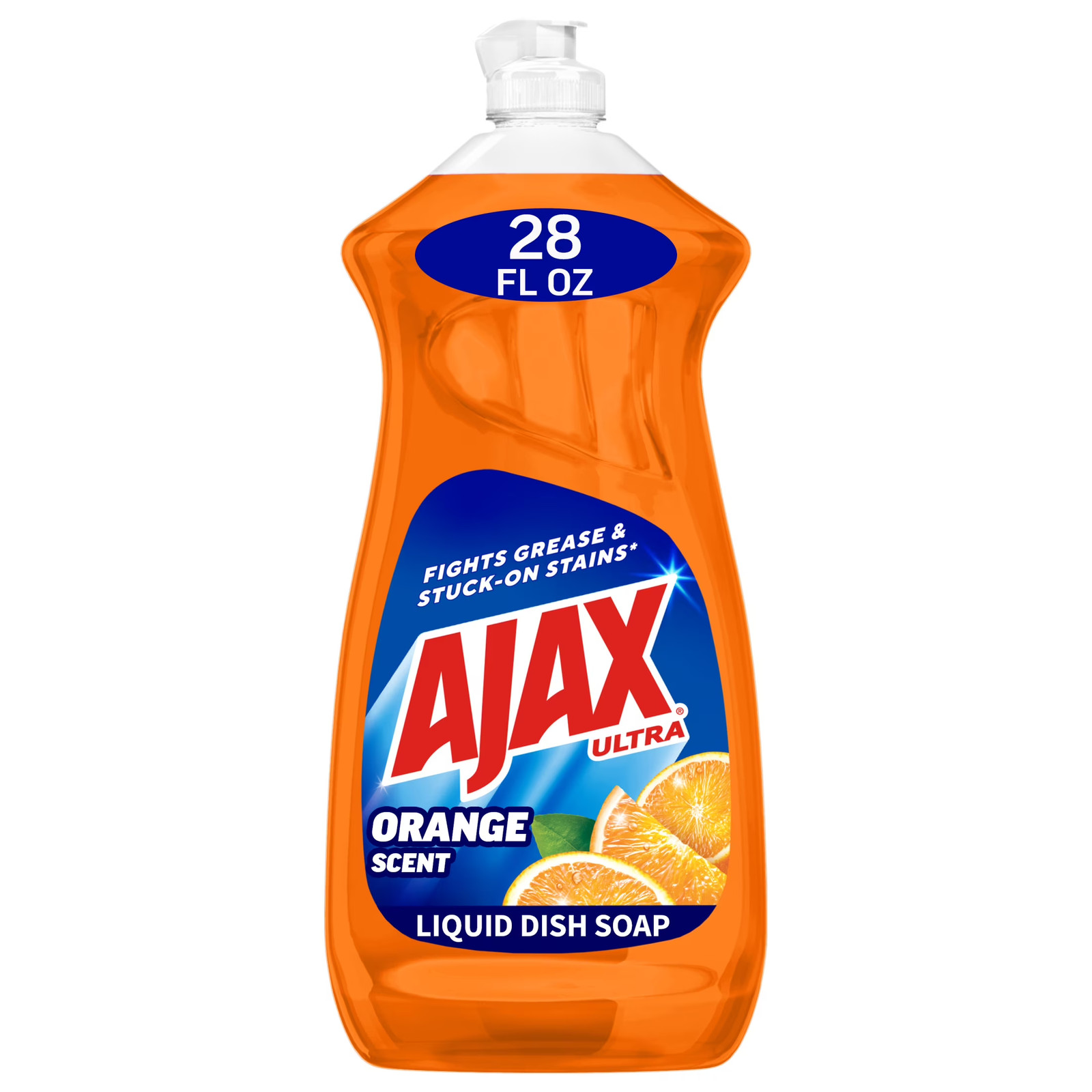Ajax Ultra Triple Action Dishwashing Liquid Dish Soap, Orange Scent, 28 Fluid Oz