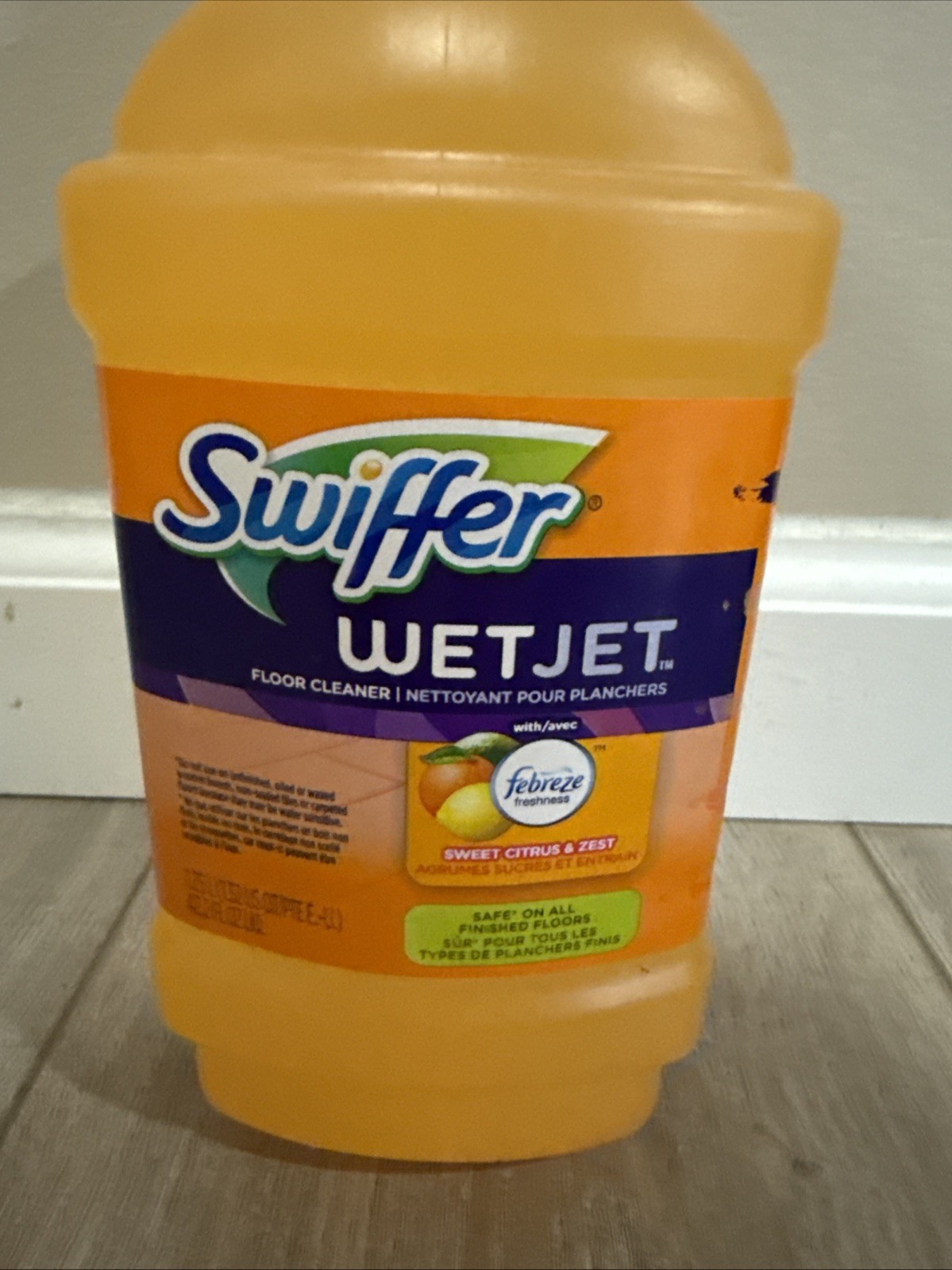Swiffer Wet Jet Floor Refill Floor Cleaner Sweet Citrus & Zest 42.2 Fl Oz New