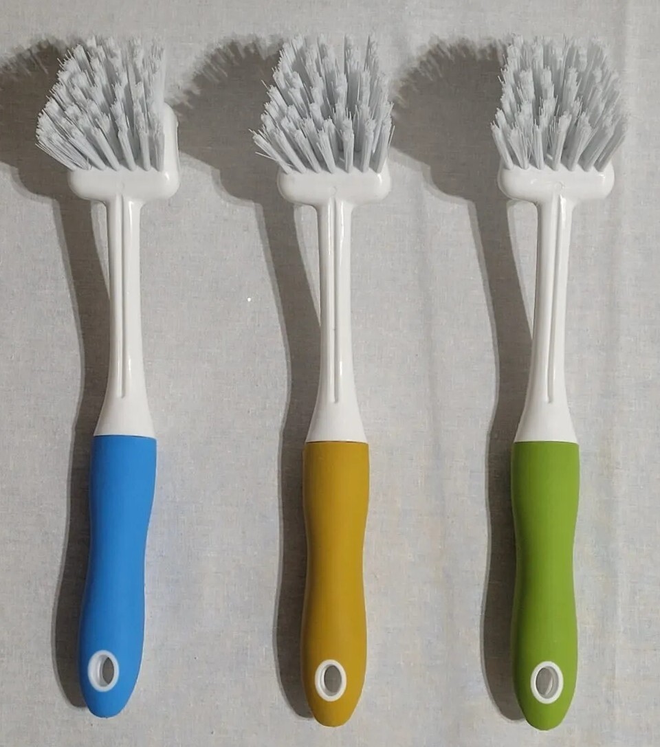 Klickpick Home Dish Cleaning Scrub Brush Scrubbing Brushes with Stiff Bristles