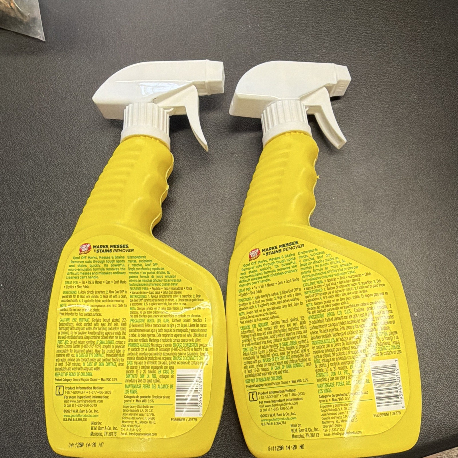 Goof Off Marks Messes & Stains Remover Spray, Unscented 22 fl oz (2 Pack)