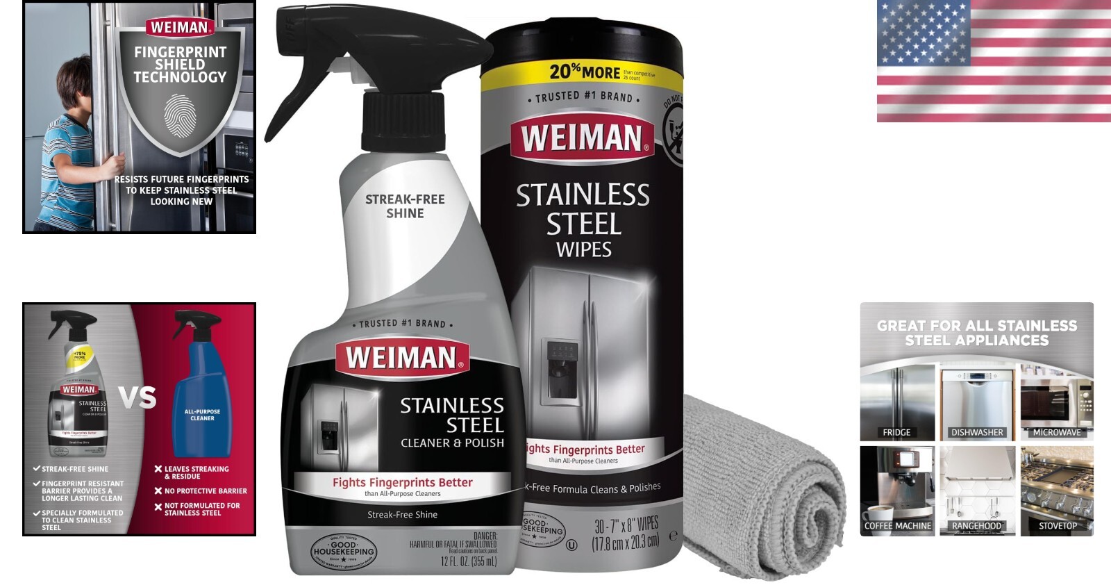 Effortless Stainless Steel Care: Cleaner Kit for Appliances – Streak-Free Finish