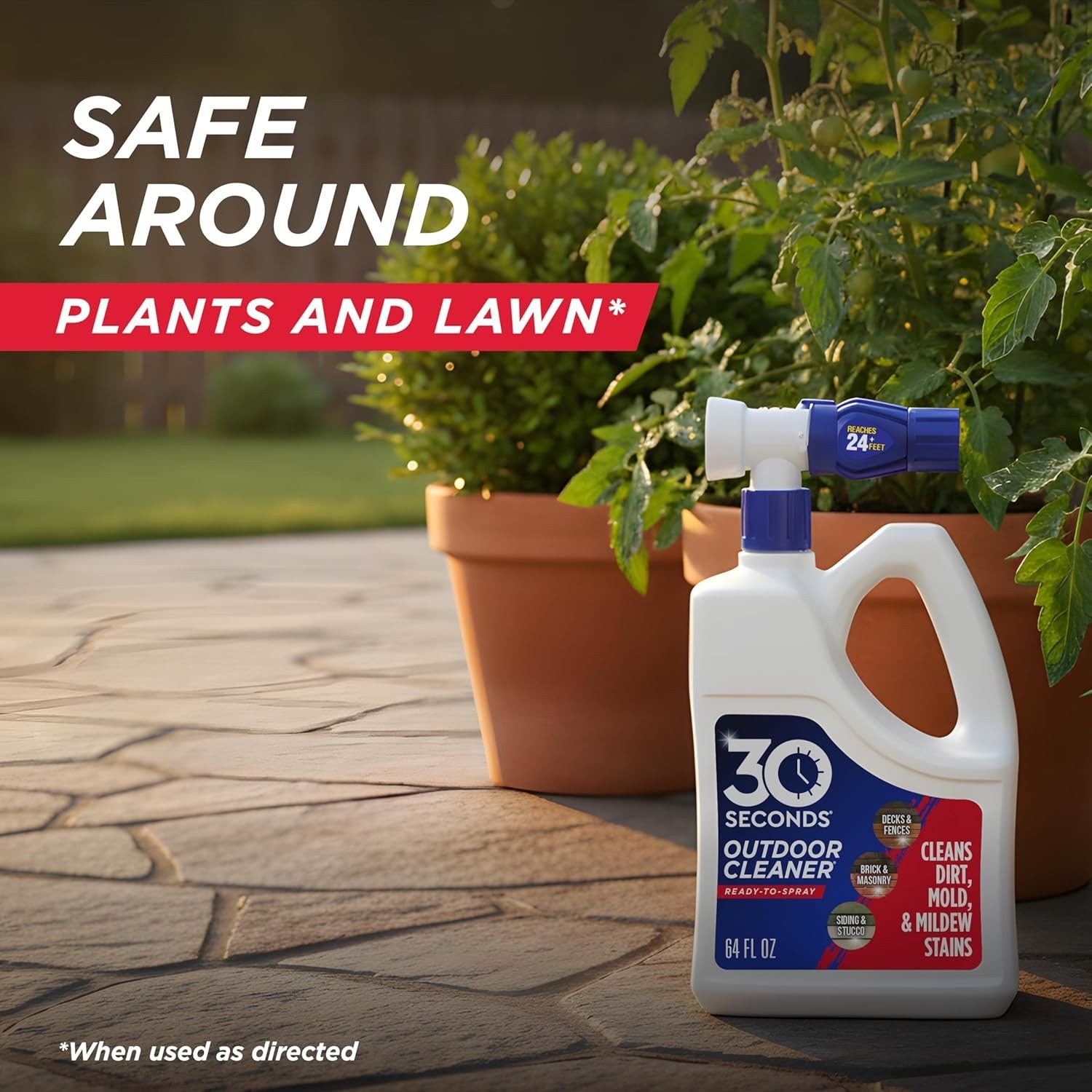 Outdoor Cleaner 2 Pack W/ Hose End Sprayer Cleans Stains from Algae Mold