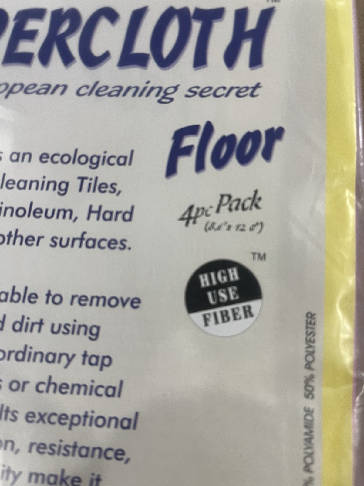 Supecloth Floors Made In Italy Microfiber Cleaning Cloth 4 Pack 8” X 12”