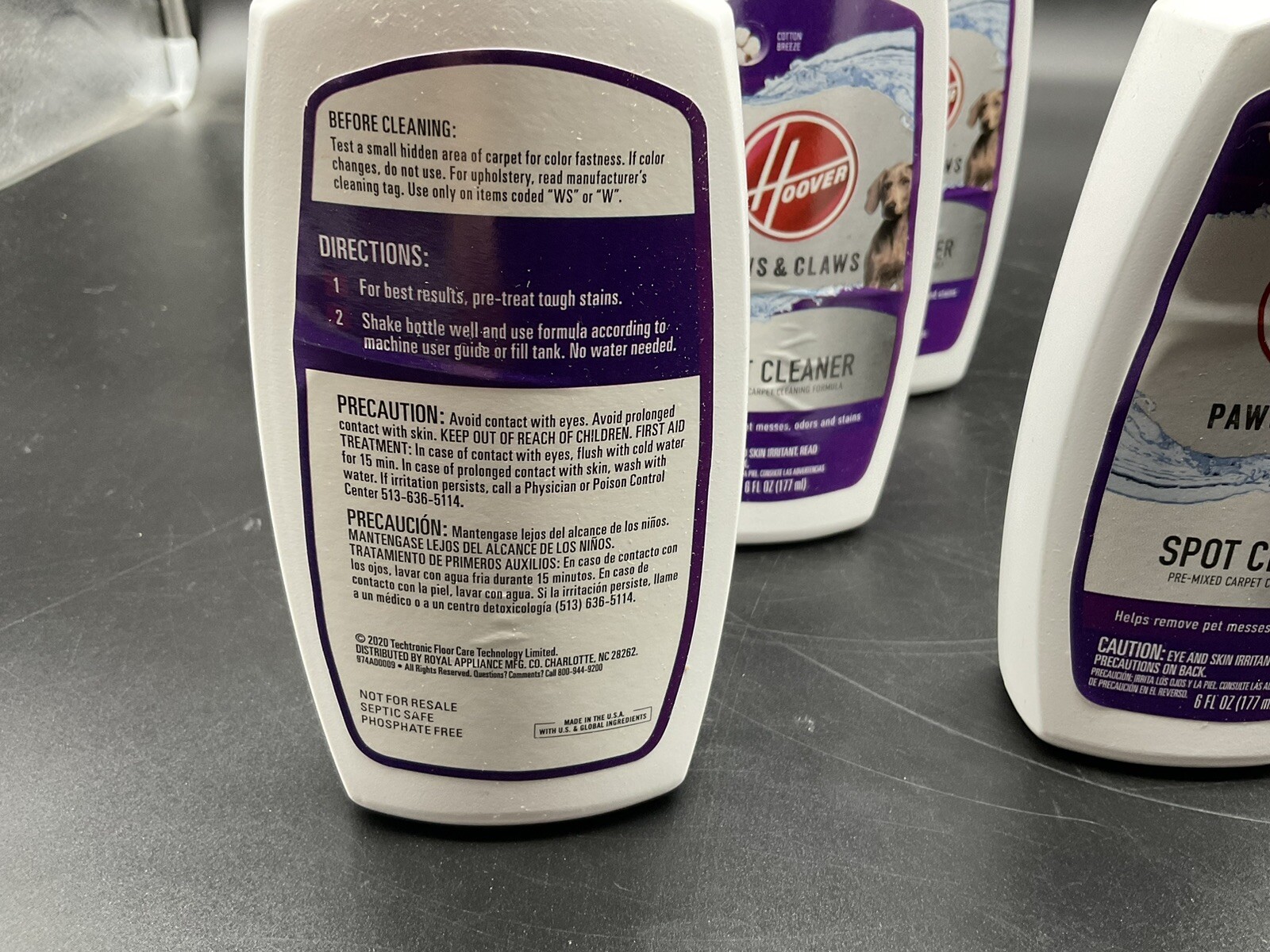 Lot Of 5 Hoover Paws and & Claws Spot Cleaner Carpet Cleaning Formula LOOK!