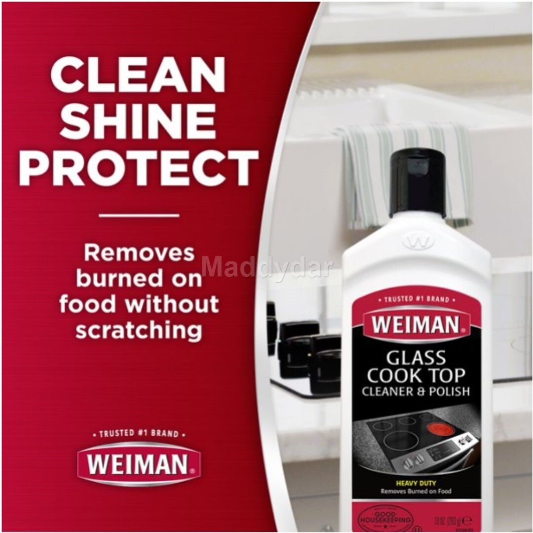 Weiman Glass Stove Top Complete Cleaning Kit Cleaner Scrubber & Scraper Included
