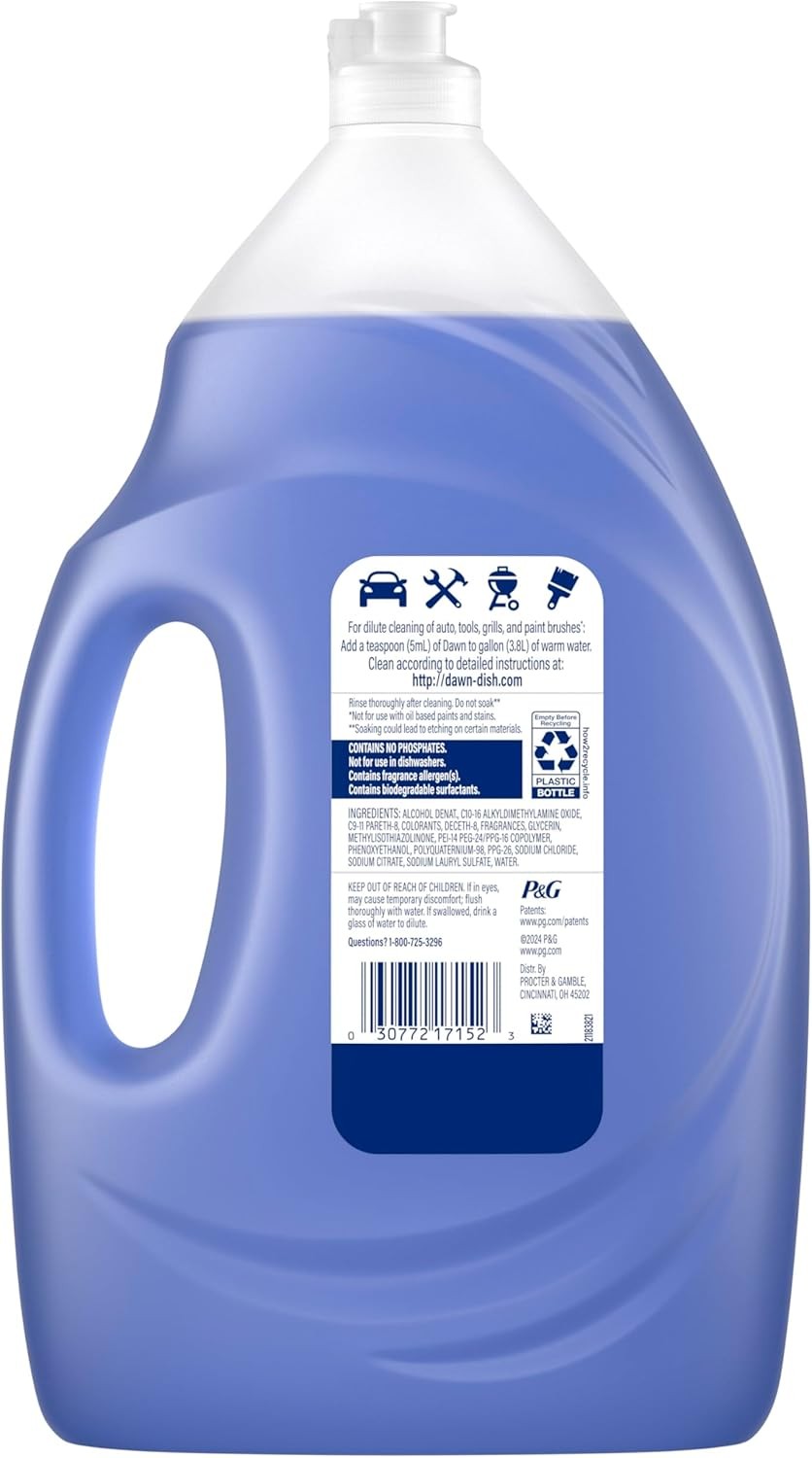 Liquid Dish Soap Fresh Rain Scent 51.5 oz. Refill