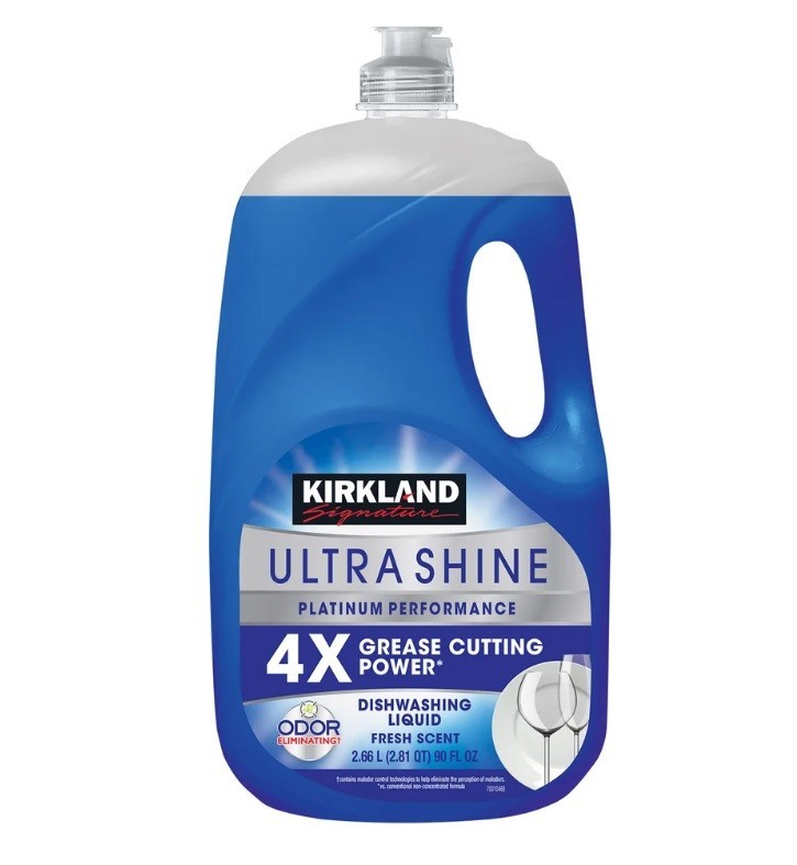 KIRKLAND Signature Ultra Shine Liquid Dish Soap, Fresh, 90 Fluid Ounce