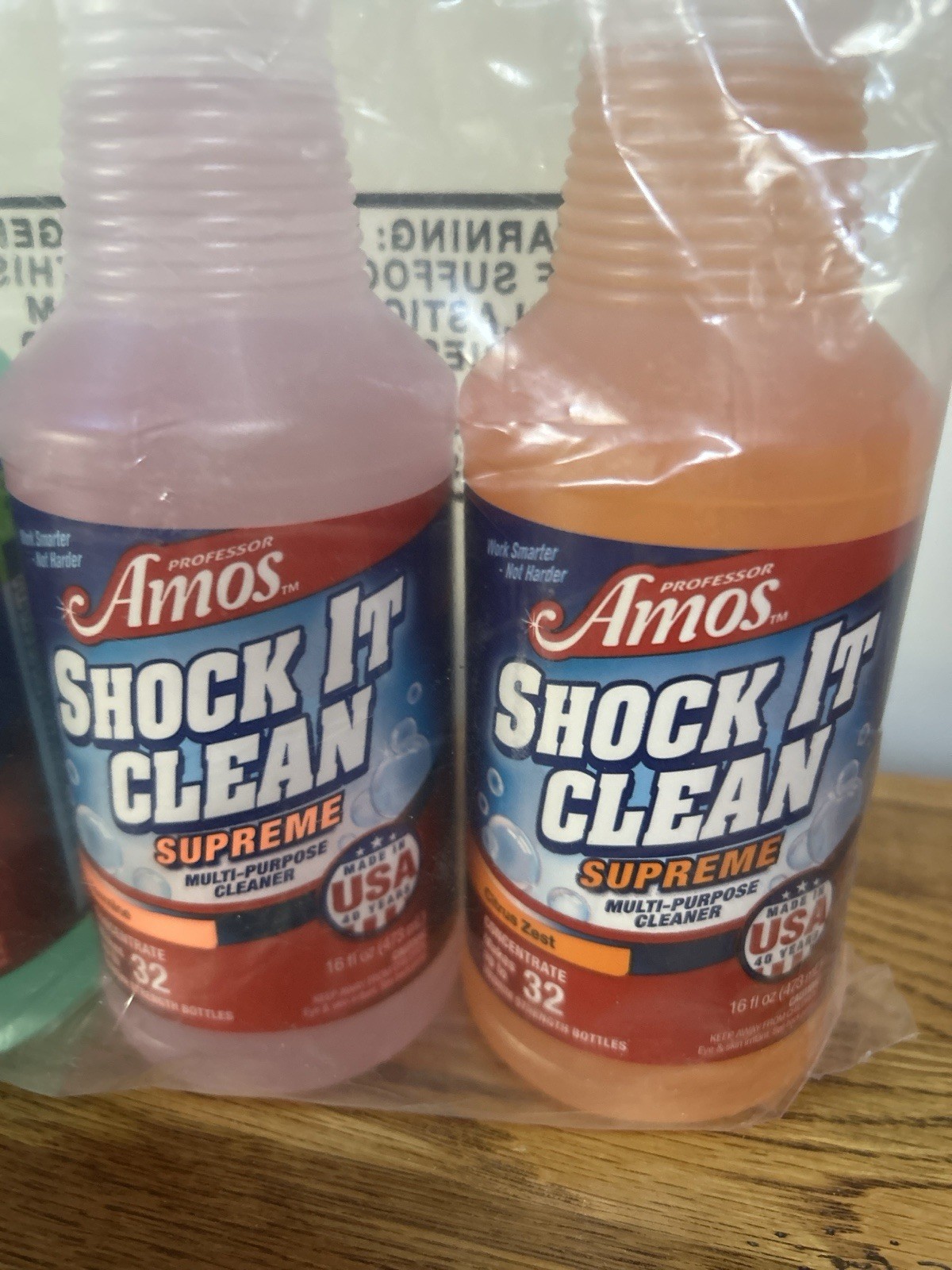 Professor Amos Shock It Clean SUPREME 16oz Concentrate Set Of 3 Neon Jasmine