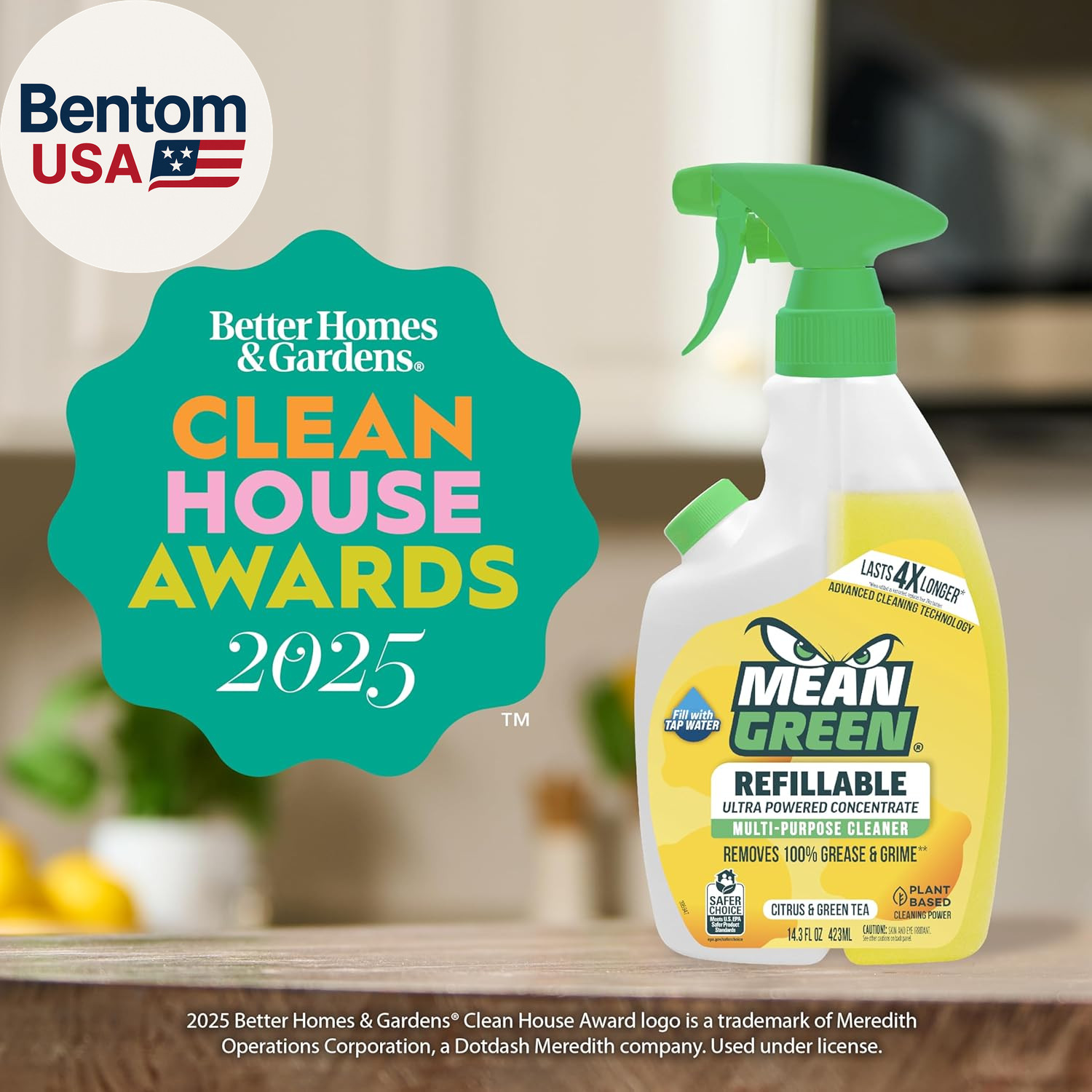 Refillable Ultra Powered Multi-Purpose Cleaner Concentrate, Citrus & Green Tea,