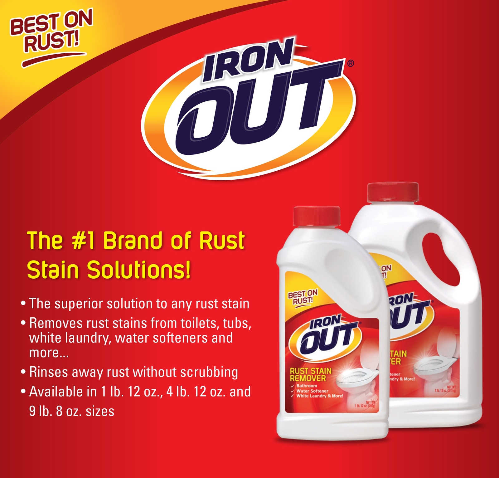 Powder Rust Stain Remover Remove and Prevent Rust Stains in Bathrooms Kitchen…