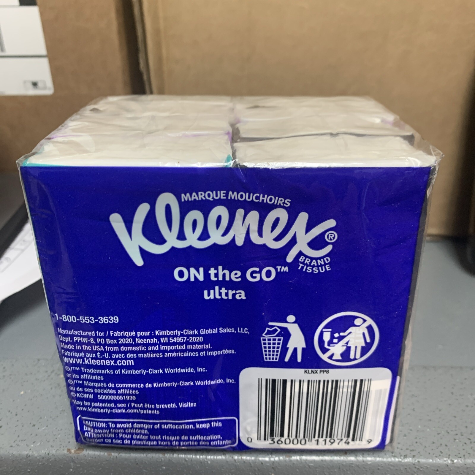 Kleenex 46651 3-Ply On The Go PKs Facial Tissues – (8/PK) New