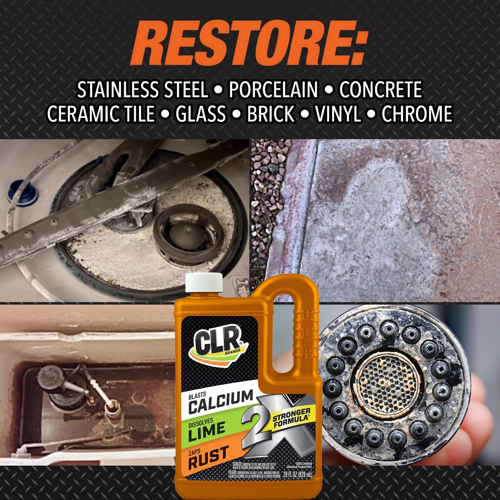Calcium Lime Rust Remover Descaler Heavy Duty 28oz Bottle Commercial Household