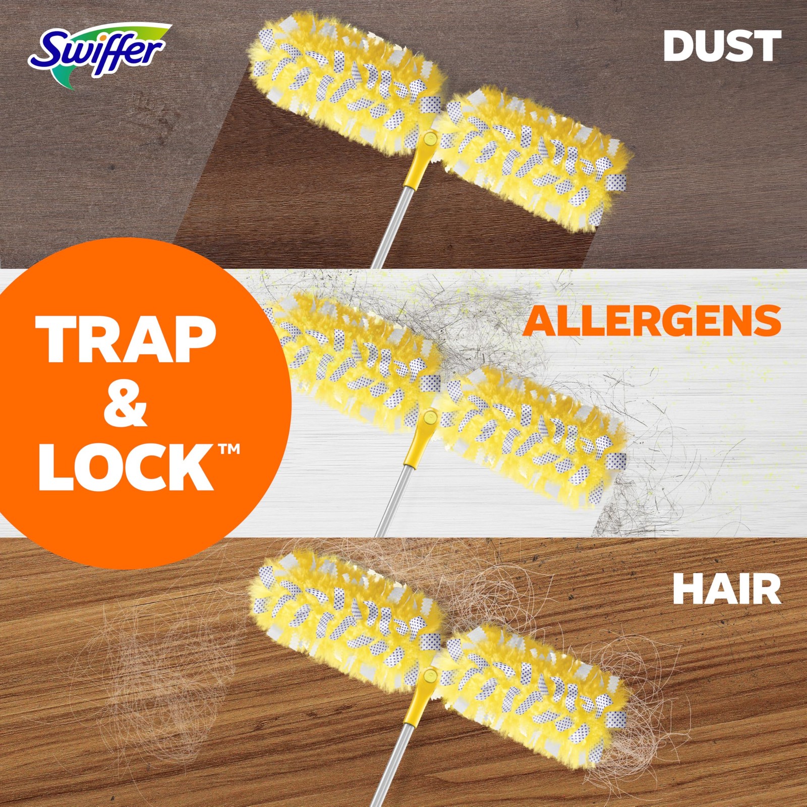 Duster Kit with 6 ft Super Extendable Handle, Heavy Duty Starter Kit with 8 Refi