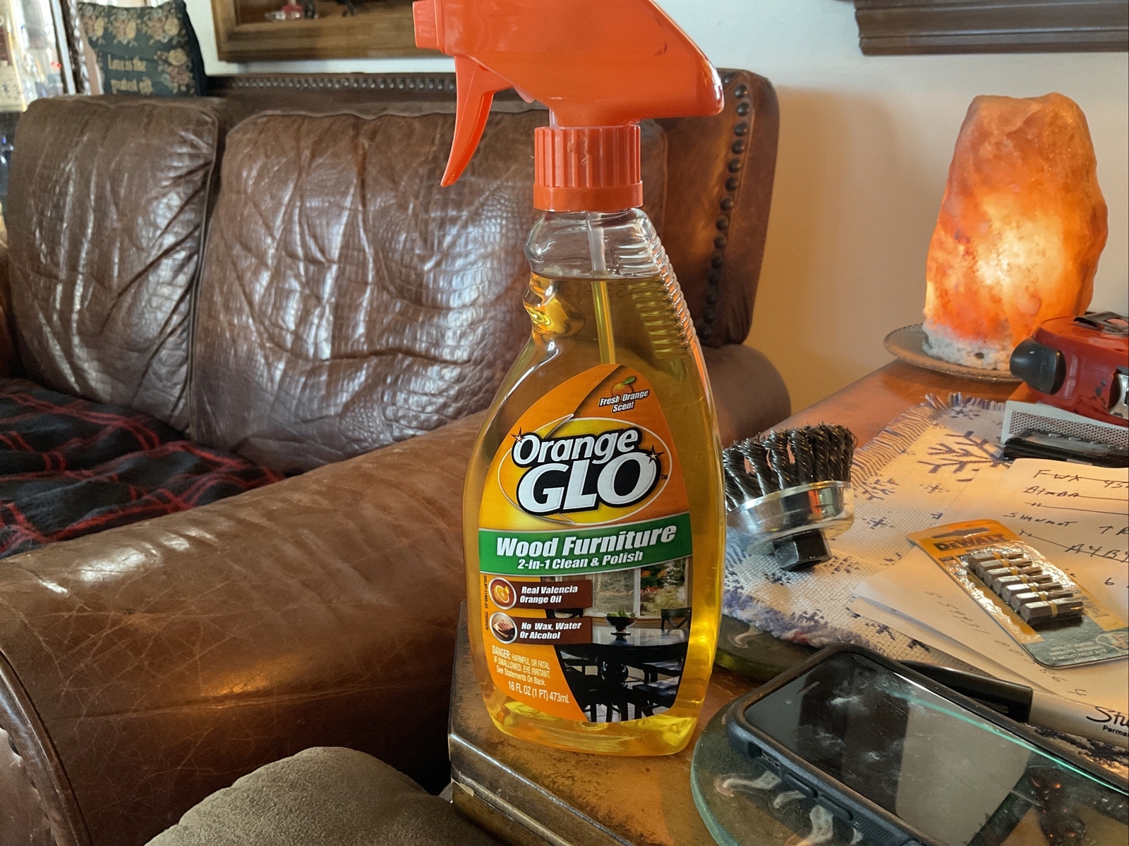Orange Glo 2-in-1 Clean & Polish Wood Furniture Spray – 16 oz – 2 pk