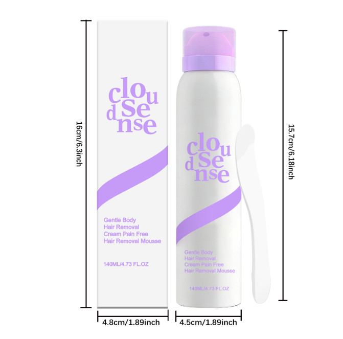 NEW Cloud Sense Gentle Hair Removal Mousse Spray, Aloe & Hyaluronic Acid