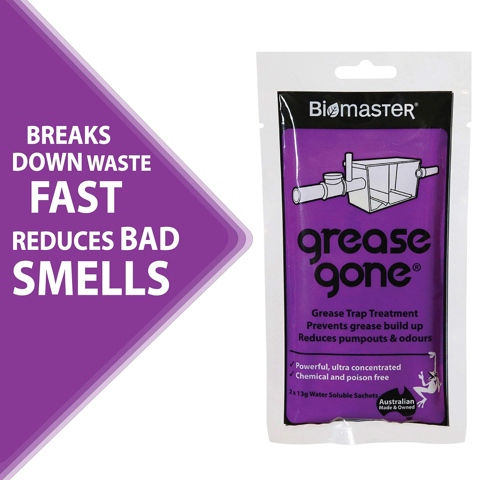 Grease Gone Grease Trap Cleaner Treatment Turns Fat Oil and Grease to Water R…