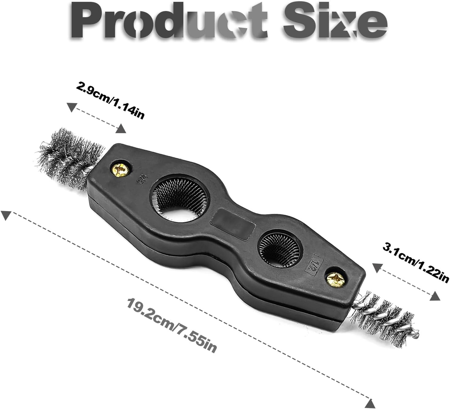 4 in 1 Car Battery Cleaning Brush, Anti-Corrosion Battery Termina Color: Black