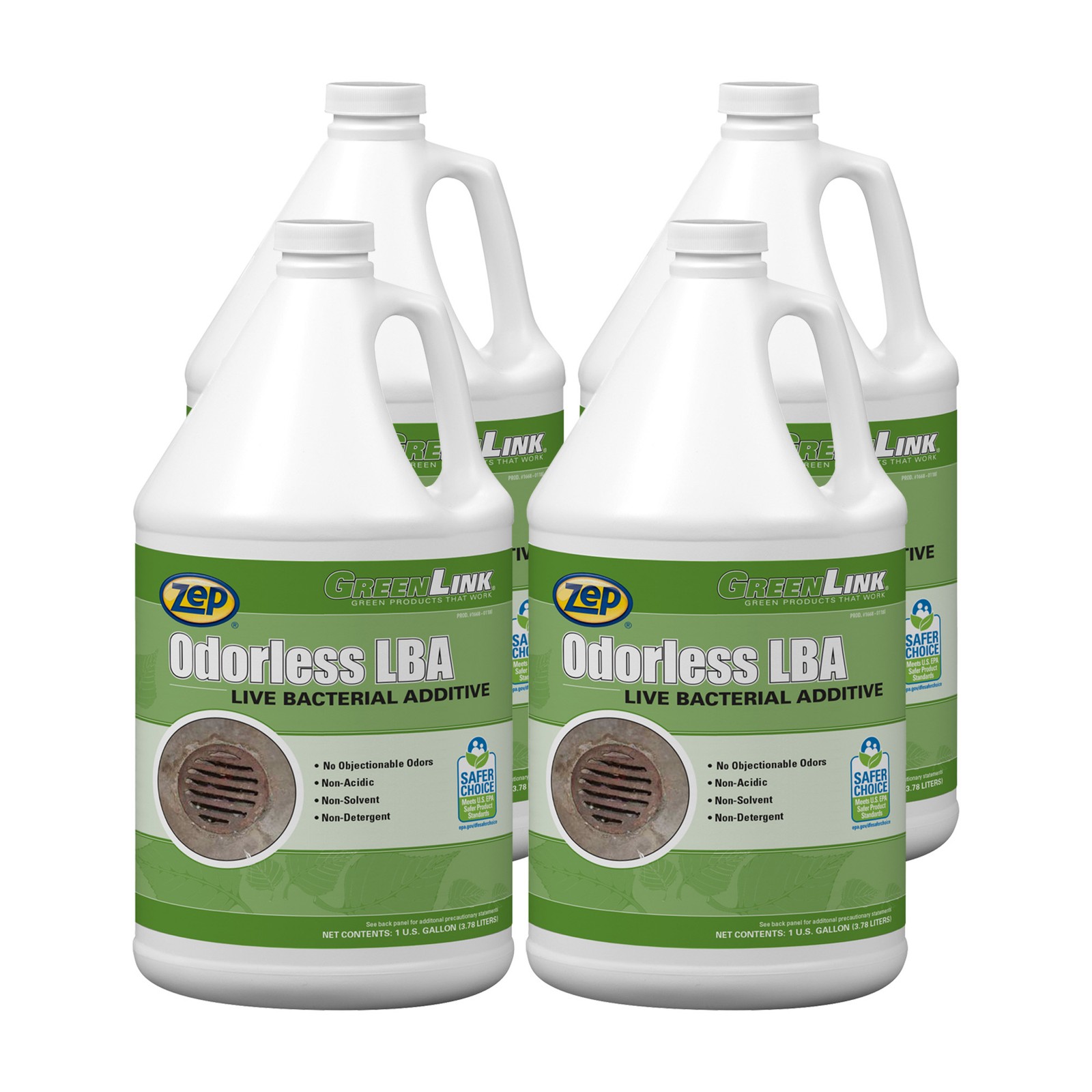 Zep Odorless LBA (Liquid Bacterial Additive) Drain Maintainer 1 Gal 166823 (Case