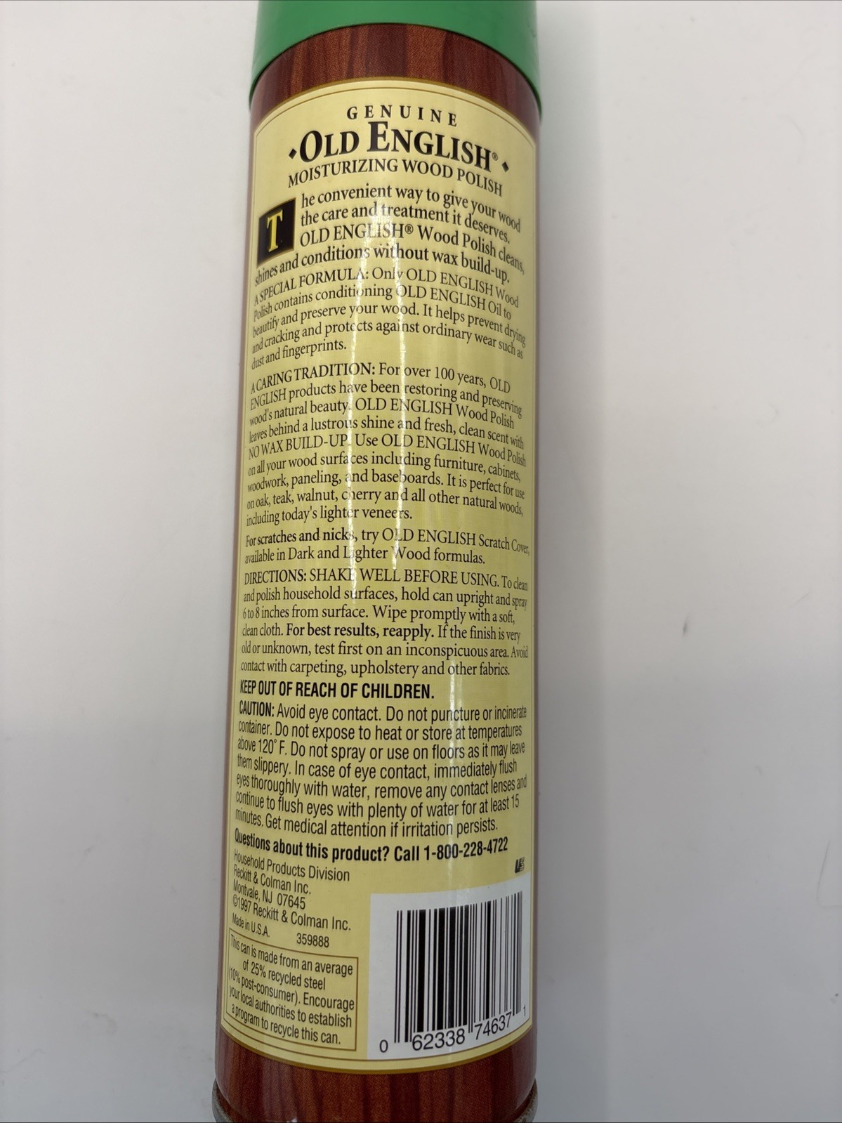 Vtg 1997 Old English Country Scent Furniture Wood Polish Spray Discontinued Used