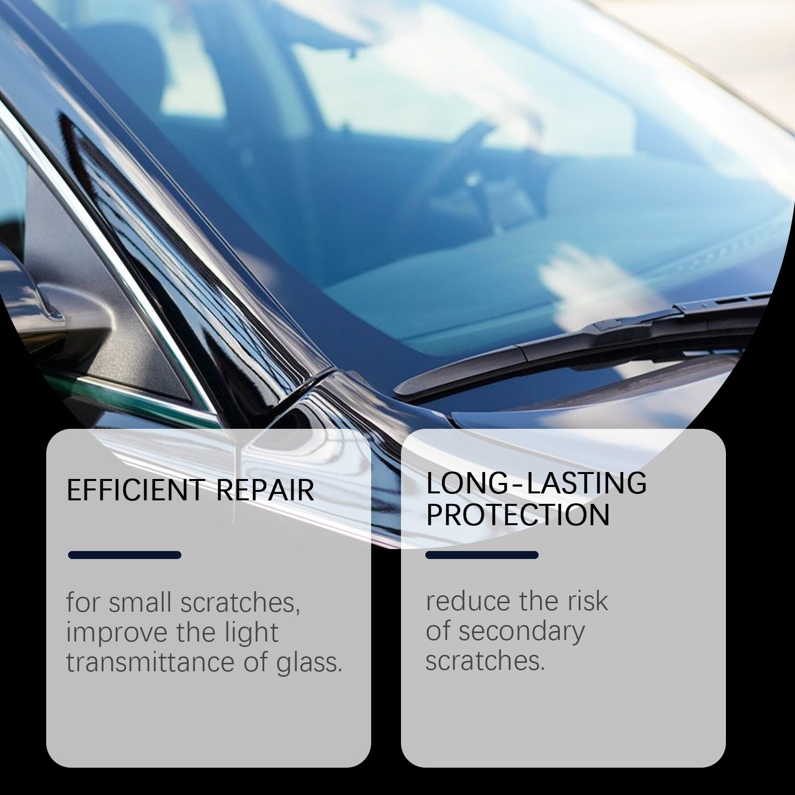 Car Windshield Scratch Remover, Window Polisher, Windshield/ Glass Polishing Kit