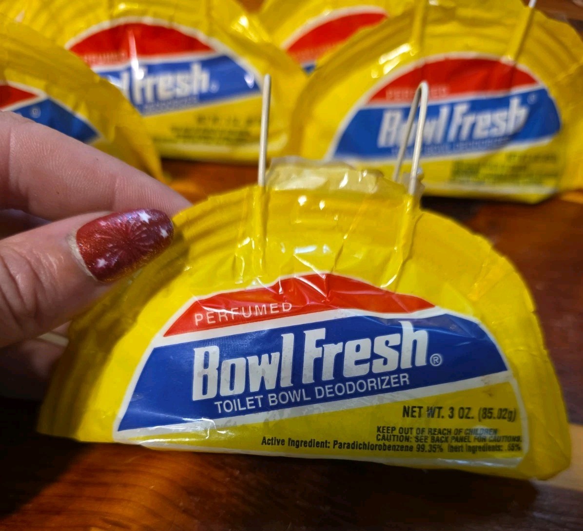 Vtg Lot of 6 Bowl Fresh Toilet Deodorizer Old Stock 3oz Size Slight Evaporation