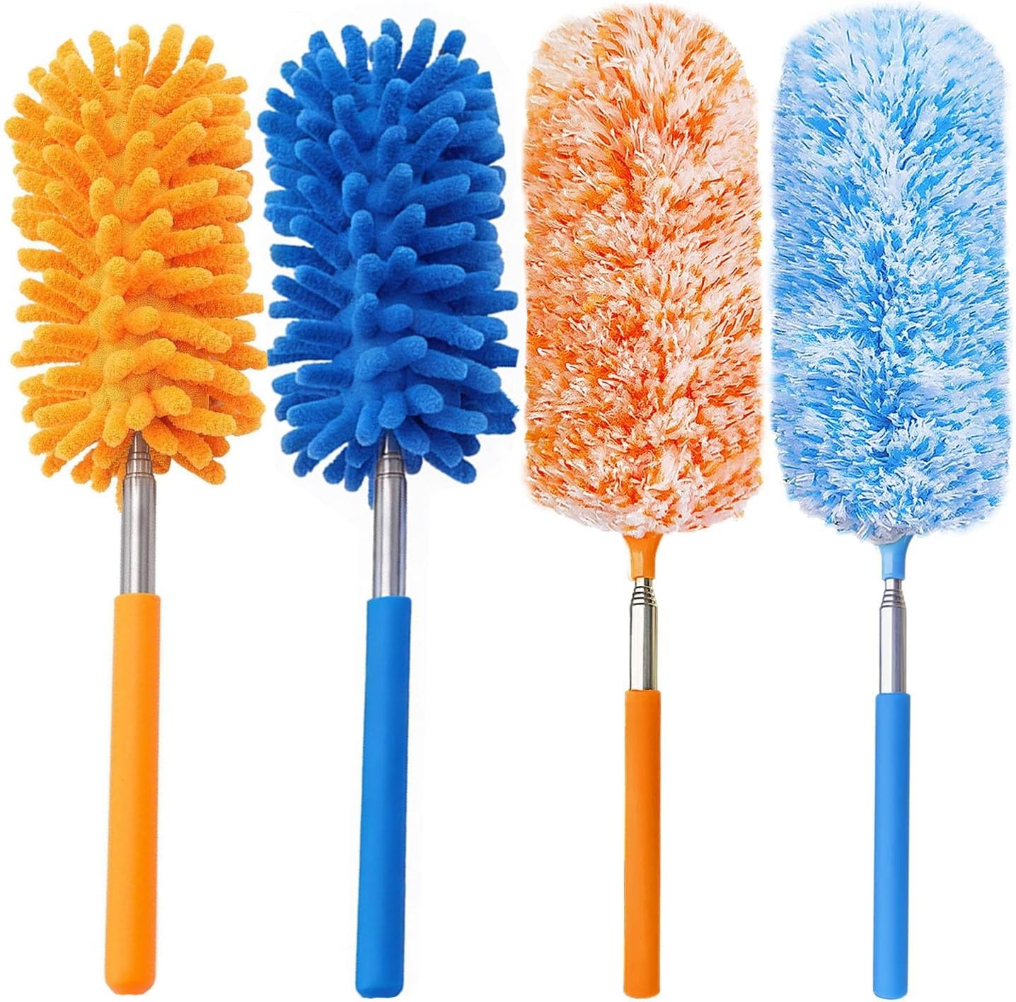 4 pcs Extendable and Washable Microfibre Feather Duster,12″ to 31″ Reachable,…