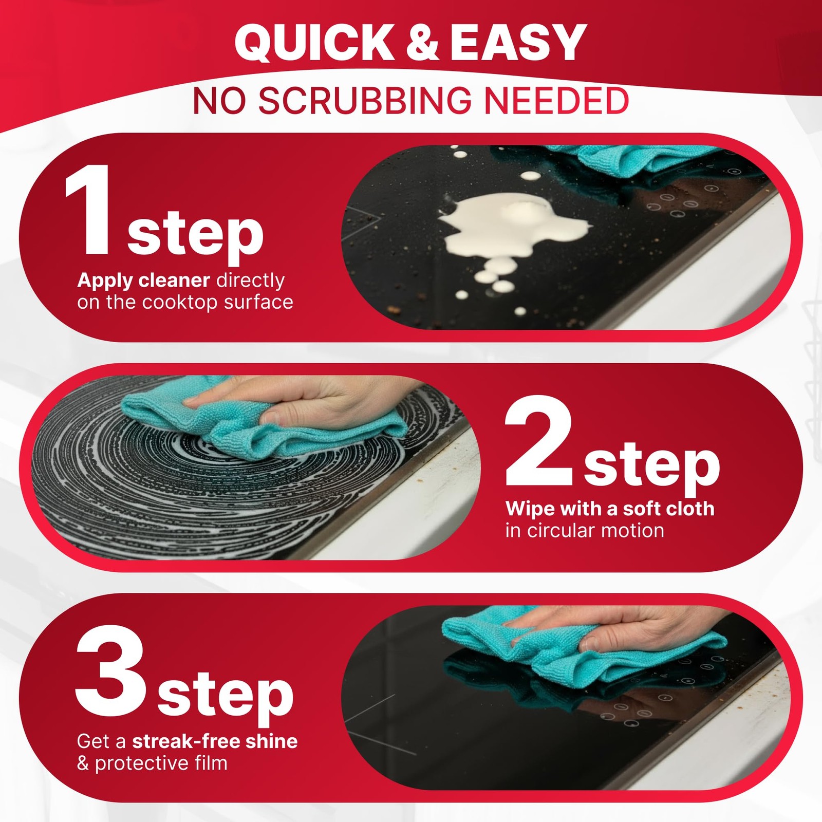 Stove Top Cleaner Glass Ceramic – Induction Cooktop Cleaner Polish And Protec…