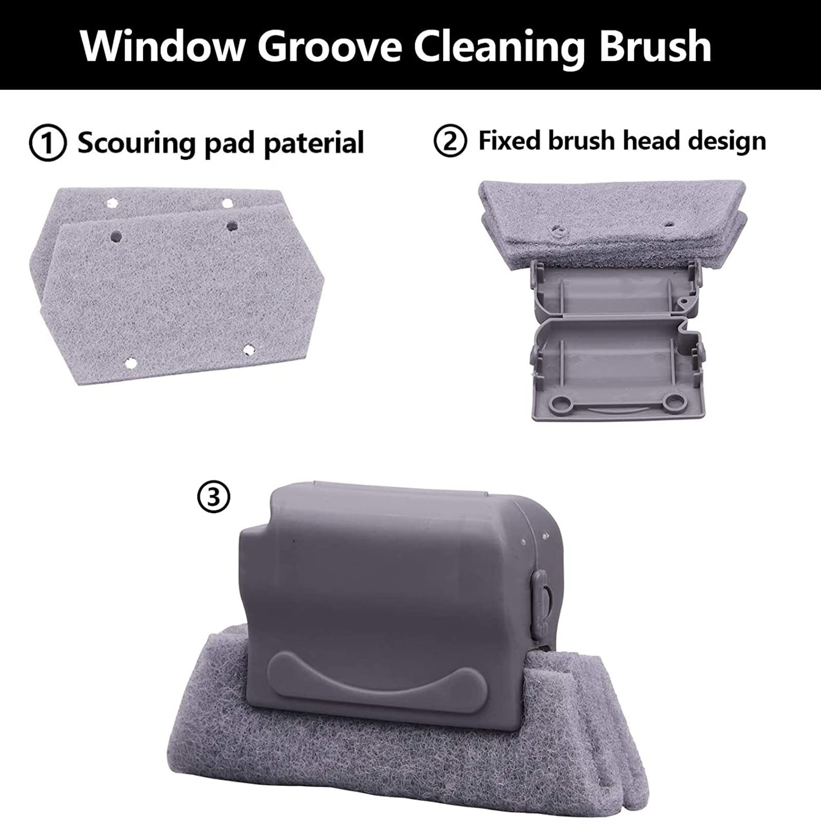 Door Window Track Cleaning Tools Groove Corner Crevice Cleaning Brushes