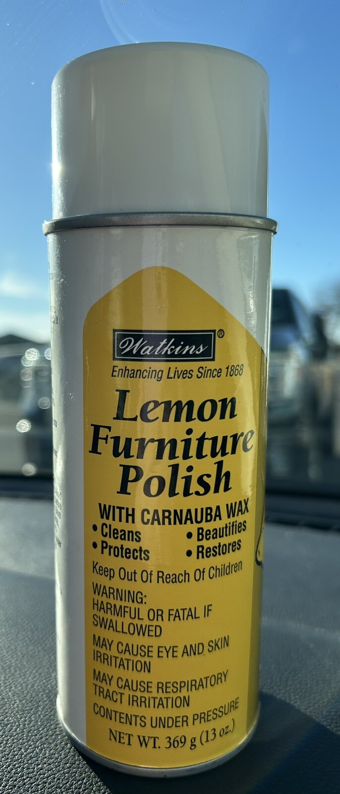 Watkins Lemon Furniture Polish 13 oz Vintage (the original)hard to find-1/2 full