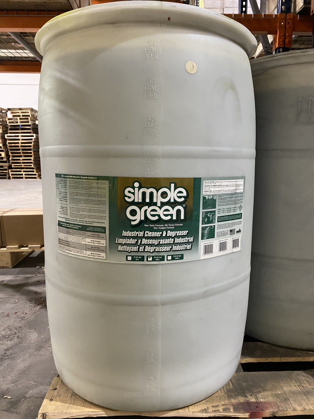SIMPLE GREEN Industrial, Degreaser, Cleaner 55 gal Poly Drum