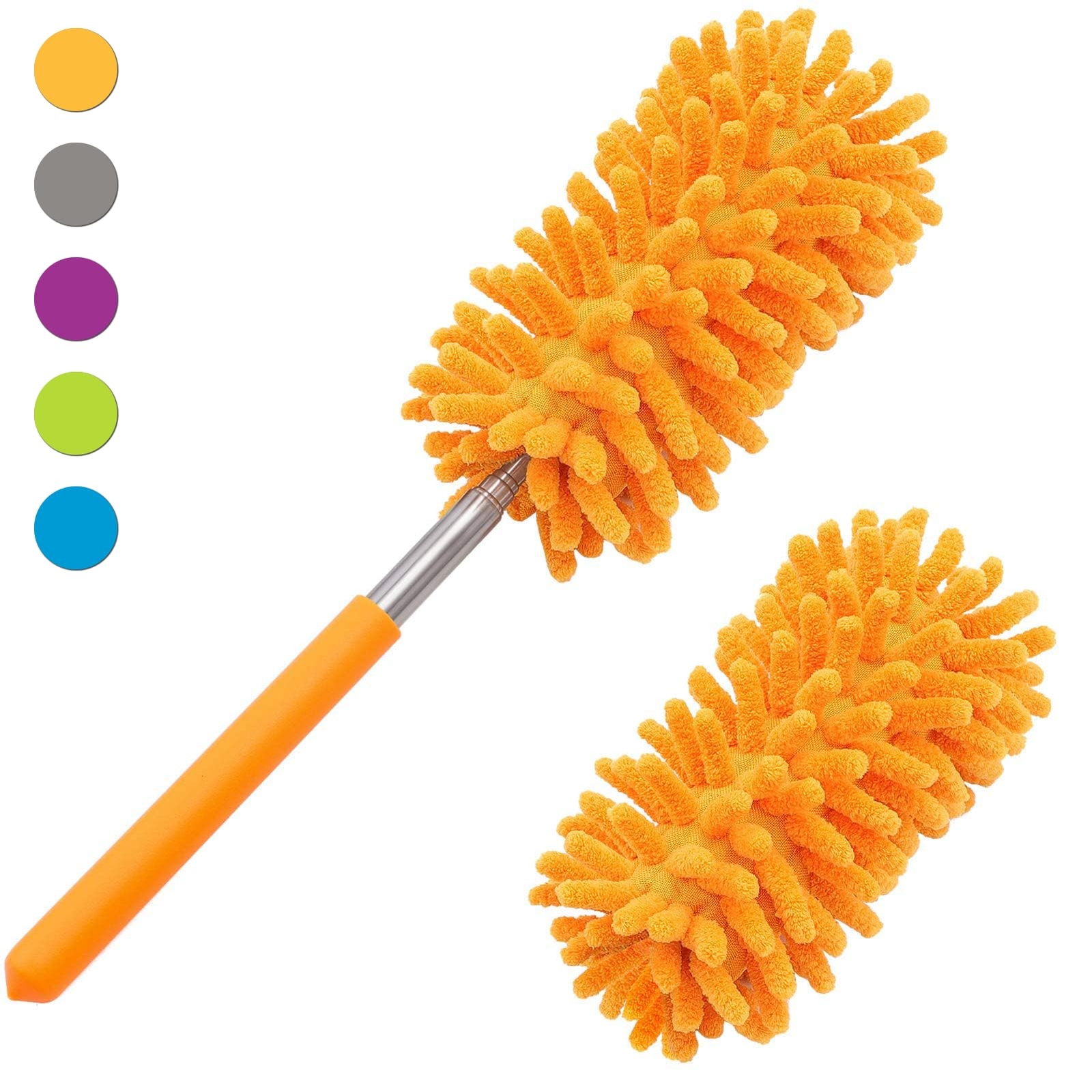 Microfiber Duster For Cleaning Hand Washable Dusters With 2pcs Replaceable Micro