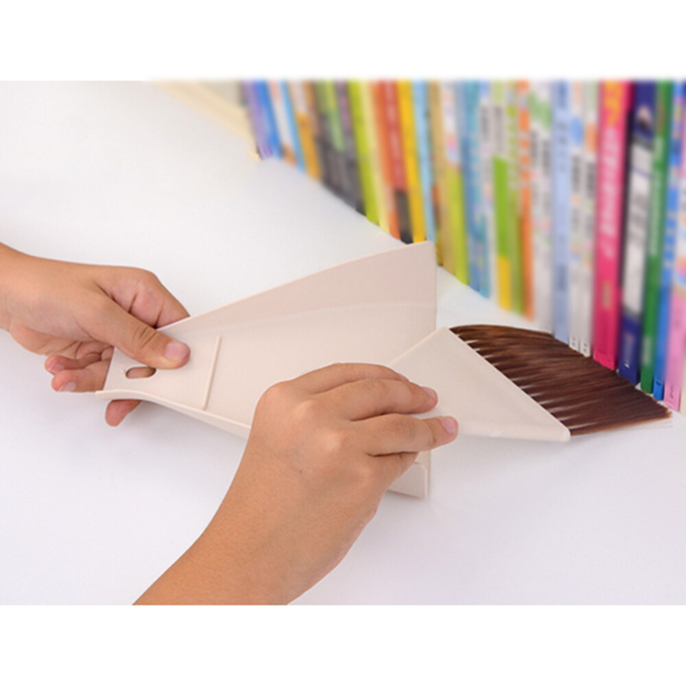 Mini Desktop Broom and Dustpan Set Household Dust Pan and