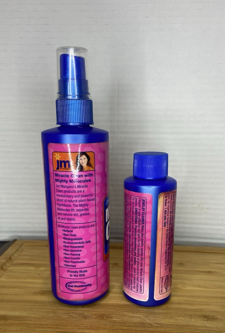 Joy Mangano’s Miracle Clean Mighty Molecules Jewelry Cleaner Bottles 4 oz & 8 oz