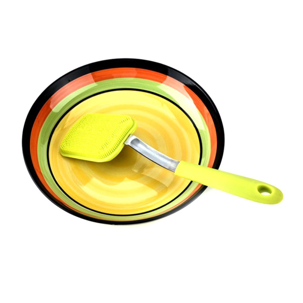 Silicone Brush for Cleaning Dish Scrubber with Handle Dishwashing