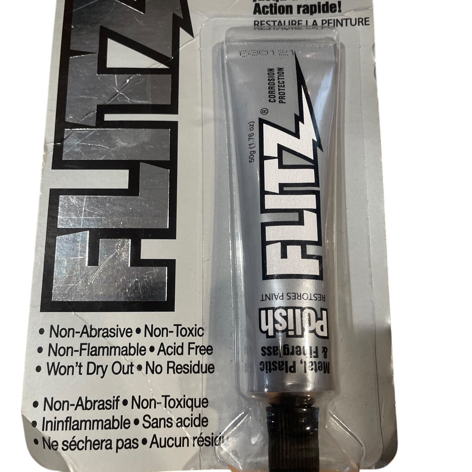 FLITZ Metal Polish 50 Gram 1.75 oz.: BP 03511 With Microfiber Polishing Cloth