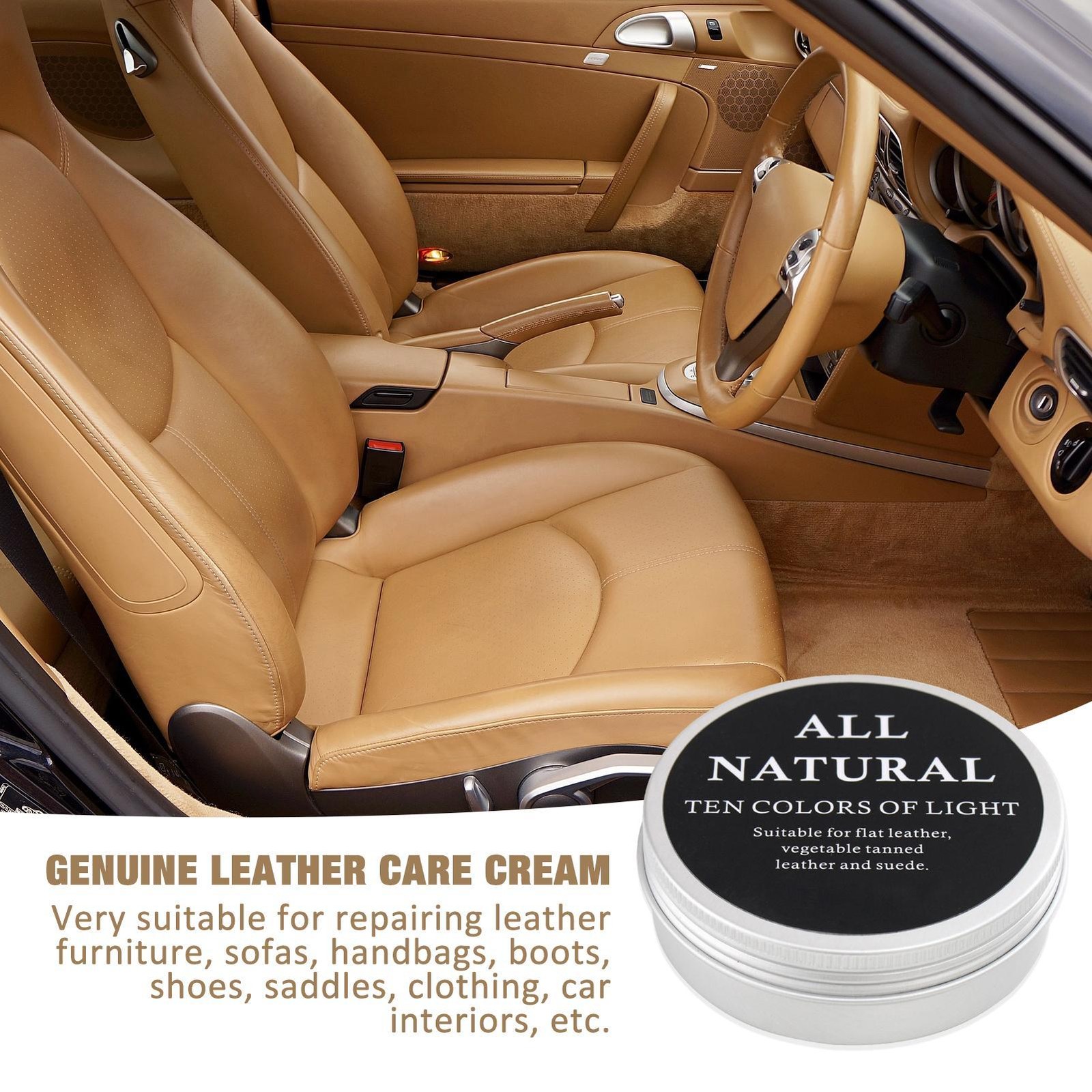 Protect & Nourish Leather Conditioner Natural Restorer For Sofa Bags Shoes