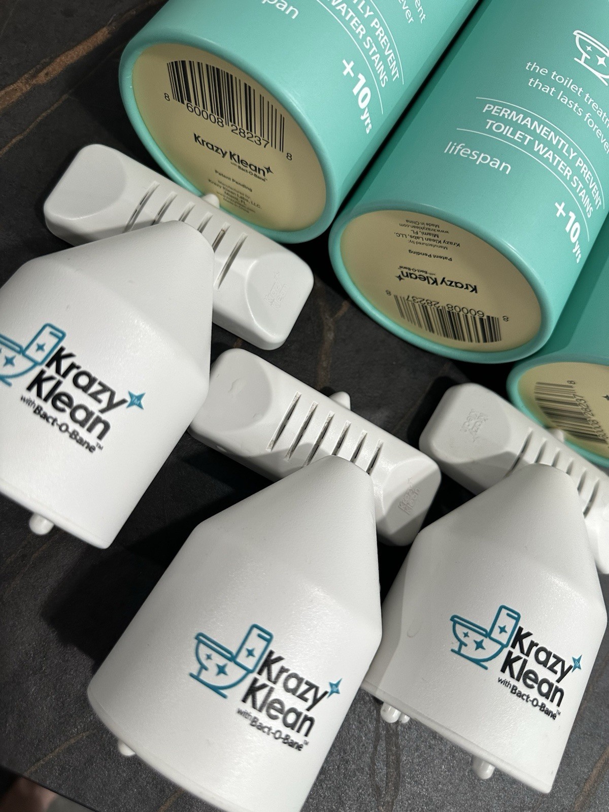 3 New LOT KRAZY KLEAN Toilet Bowl Cleaner & Booster Bact-O-Bane Natural 10 Yrs