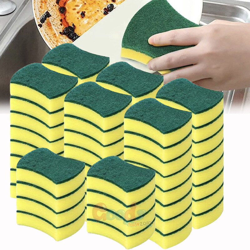 12/24x Reusable Kitchen Cleaning Sponges Eco Non-Scratch for Dish,Scrub Sponges