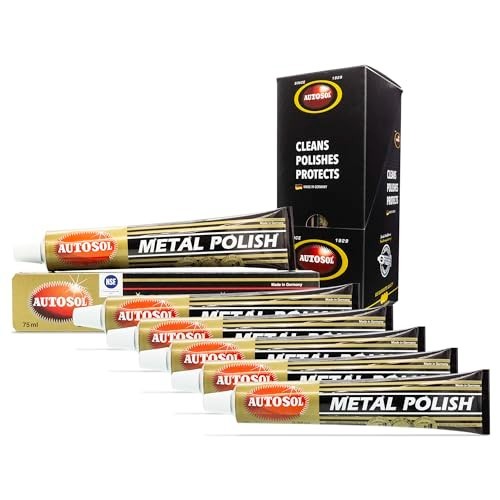 Metal Polish Pack of 6 x 75ml – Multipurpose Brass Chrome Stainless Steel Shine