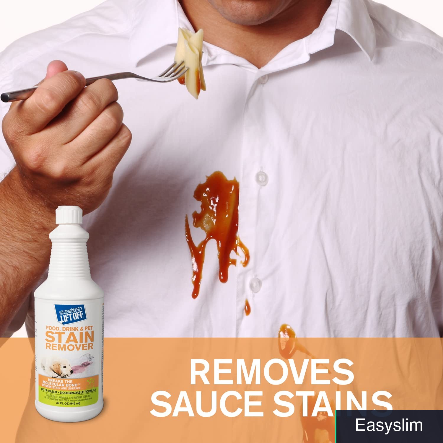 Multi-Surface Stain Remover Liquid, Water-Based Biodegradable Formula, 32 Oz