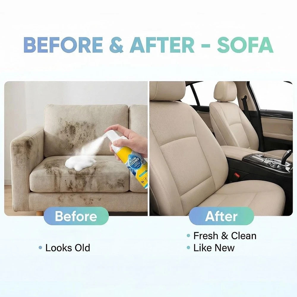 4-in-1 Multi-Enzyme Foam Cleaner, Deep Cleaning Spray for Car Kitchen Bathroom