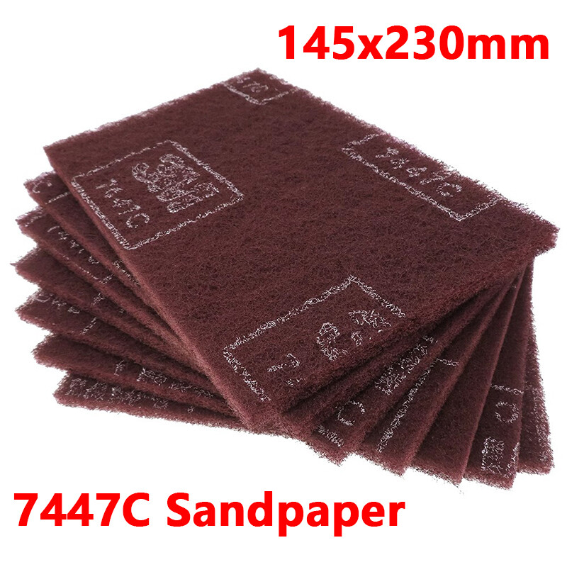 145 x 230 mm Red Scouring Pads Sanding Discs Sheet 7447C Sandpaper Polishing Pad