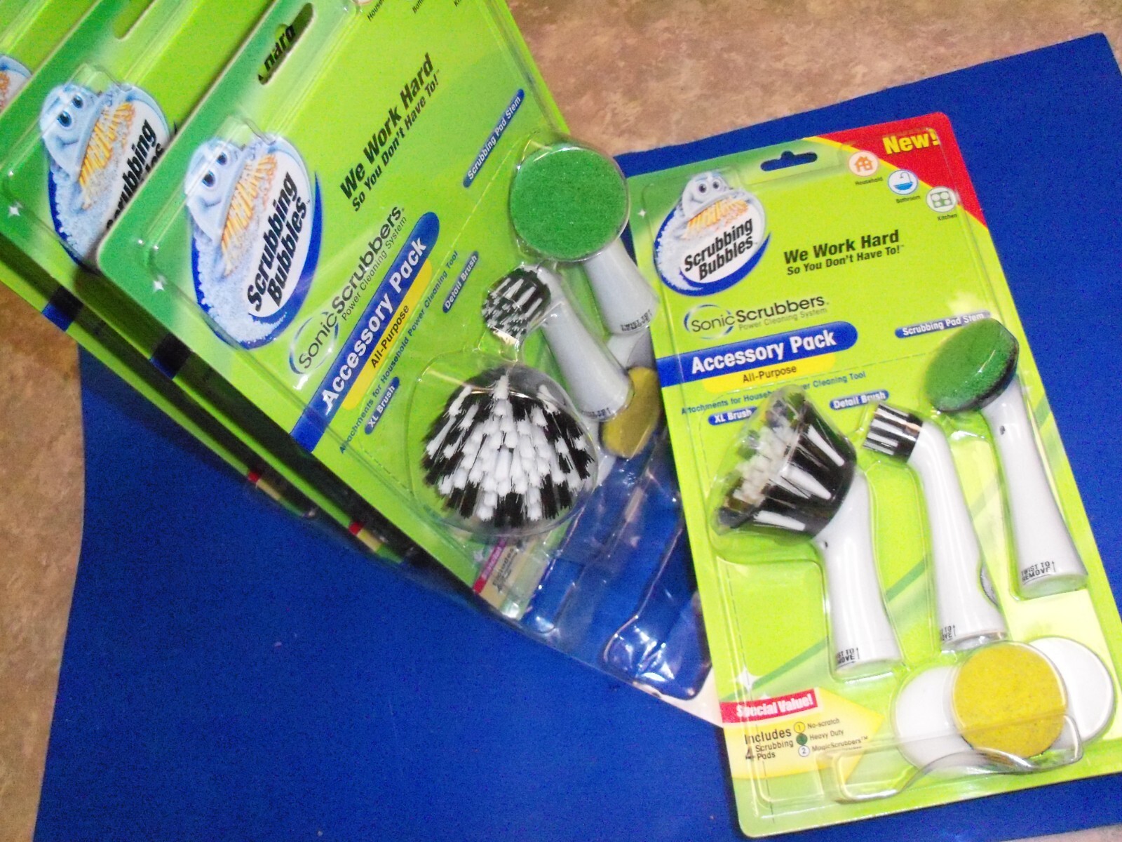 Scrubbing Bubbles Sonic Scrubbers Power Cleaning Tool All Purpose Accessory 4 PK