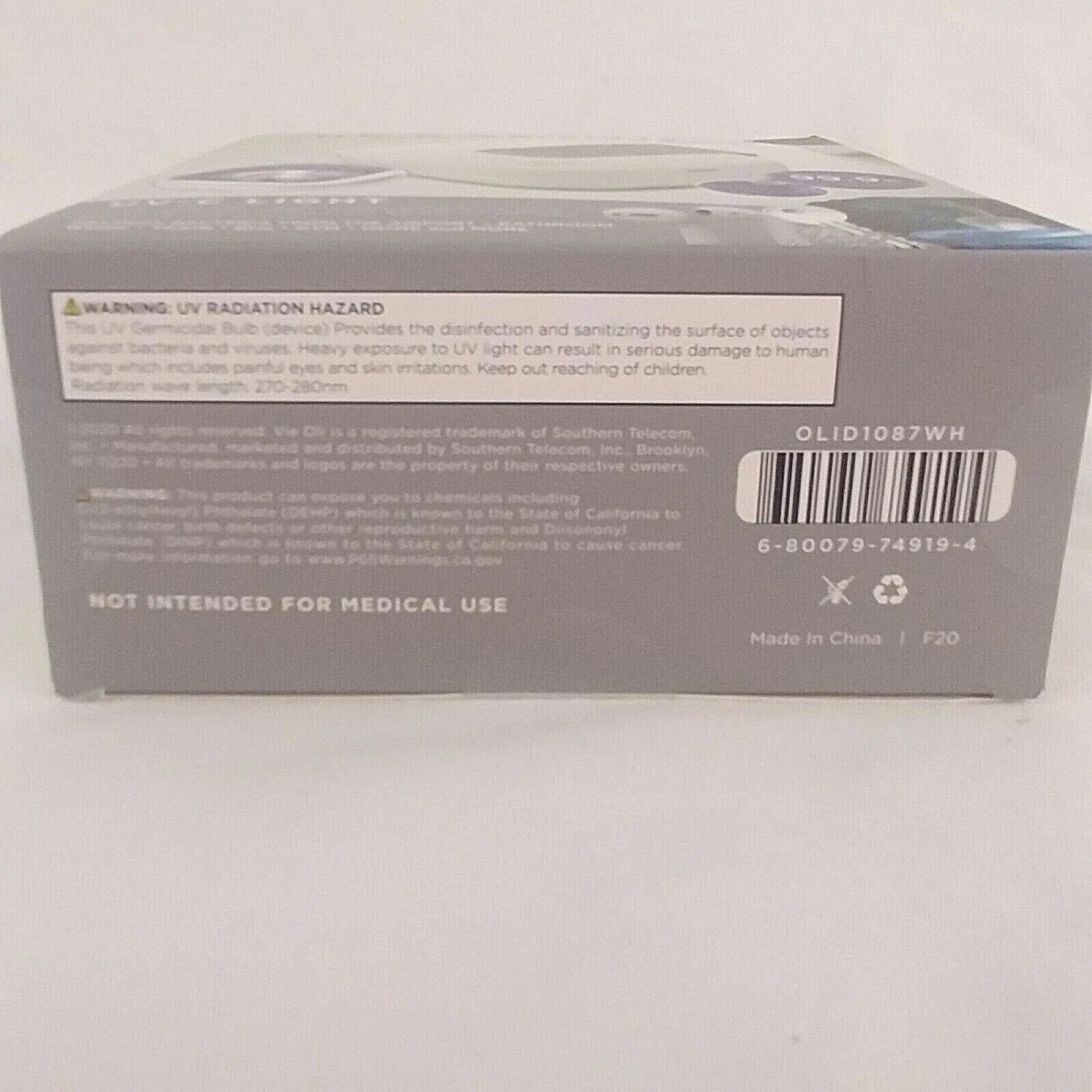 UV-C Light Sanitizer Vie Oli Portable Case NIB Sterilizer Disinfector