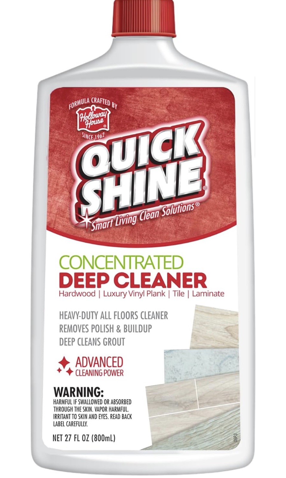 New Quick Shine Multi Surface Deep Floor Cleaner and Remover 27 Oz | Removes Wax