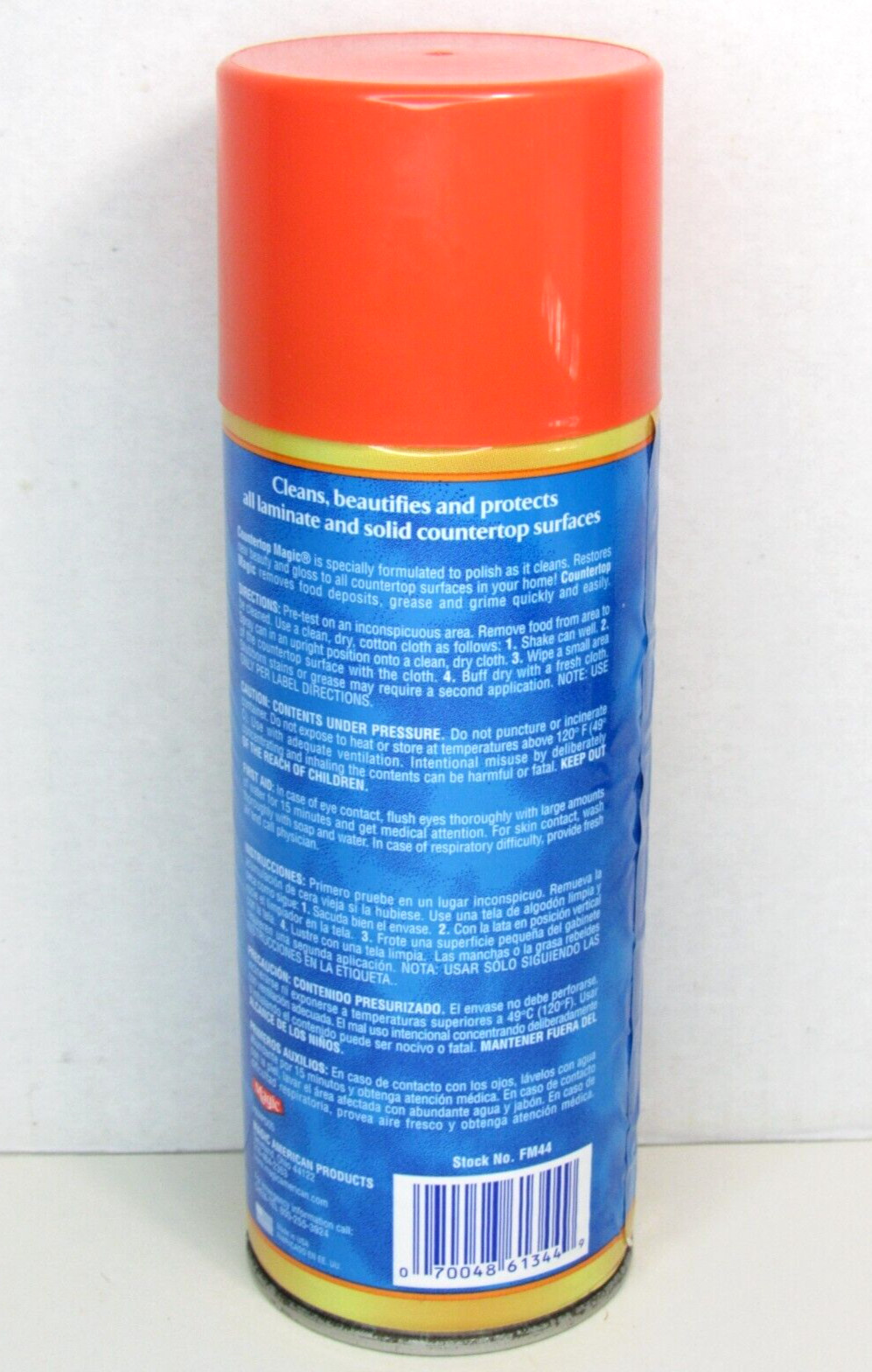 Vtg Full Countertop Magic 13oz Aerosol Cleaner Spray Clean Polishes Laminate NOS
