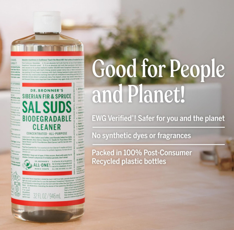 Dr. Bronner’s – Sal Suds Biodegradable Cleaner (1 Gallon) All-Purpose Cleaner