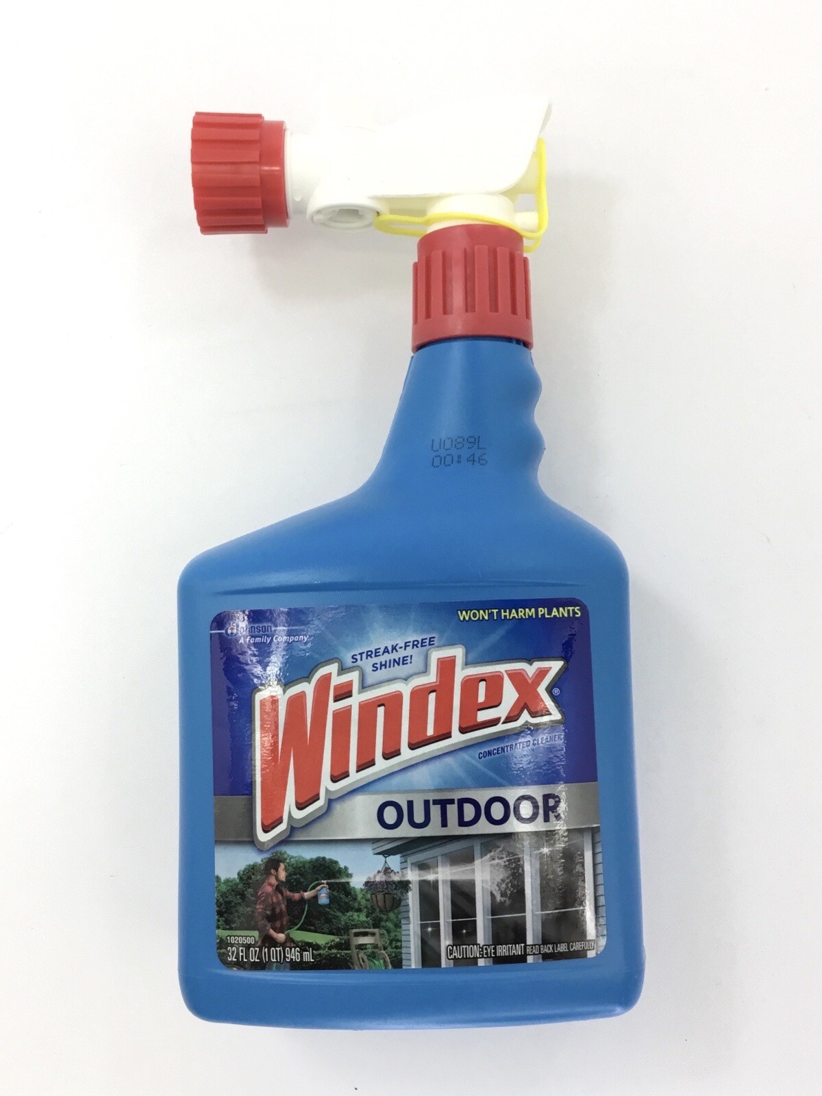 Windex Outdoor Glass & Patio Cleaner, 32oz Streak Free Shine Attaches to hose